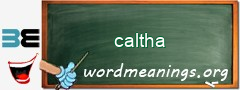 WordMeaning blackboard for caltha